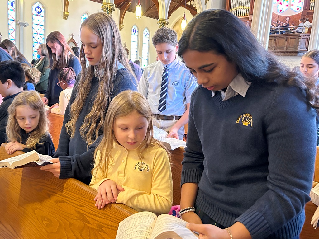 Students from St. James School in Manchester attend mass. Nearly 20% of all gifts to the Archbishop's Annual Appeal will go towards supporting Catholic Education and Faith Formation.